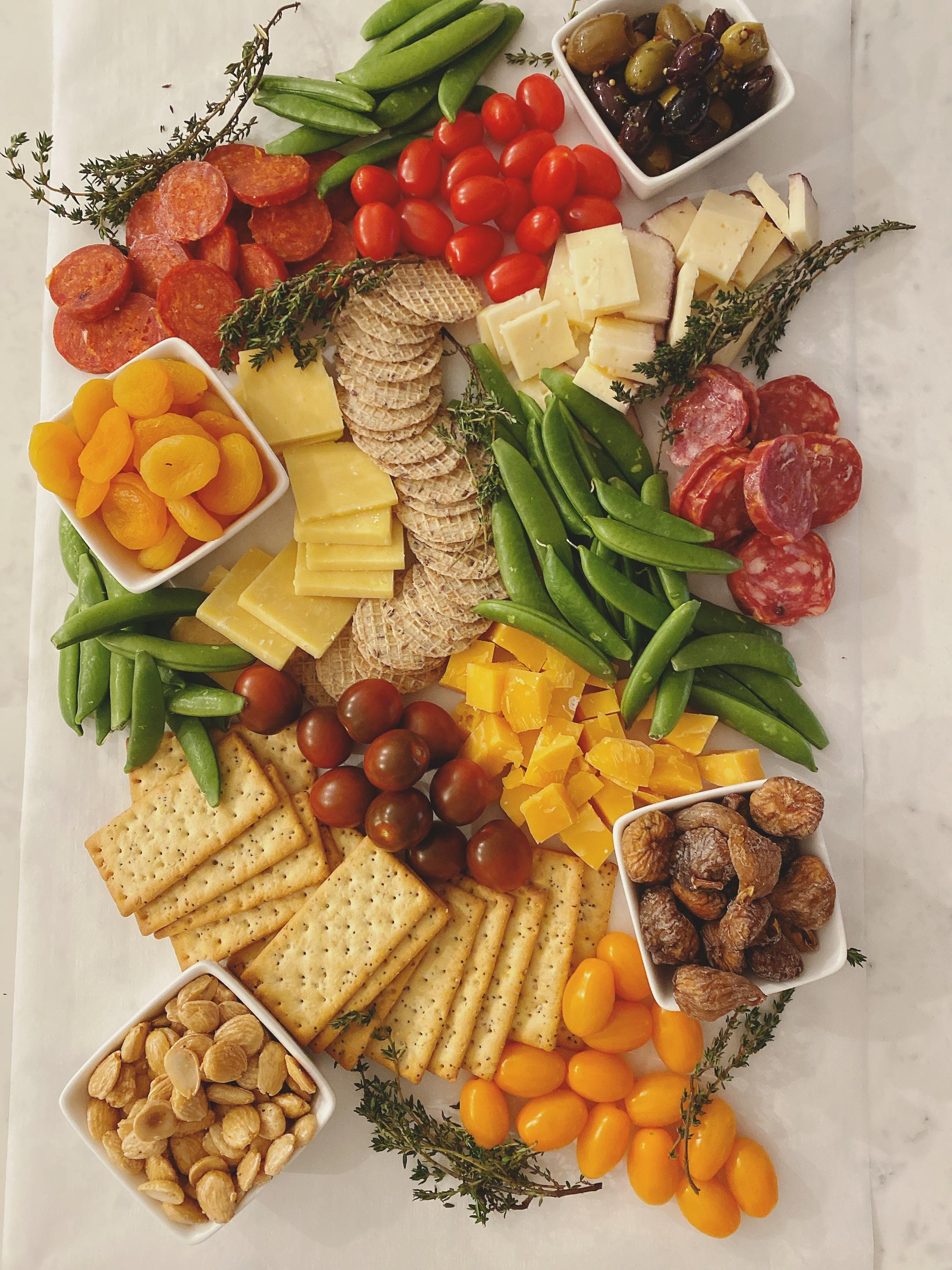 Finished grazing board ready for guests